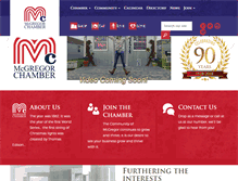 Tablet Screenshot of mcgregorchamber.com